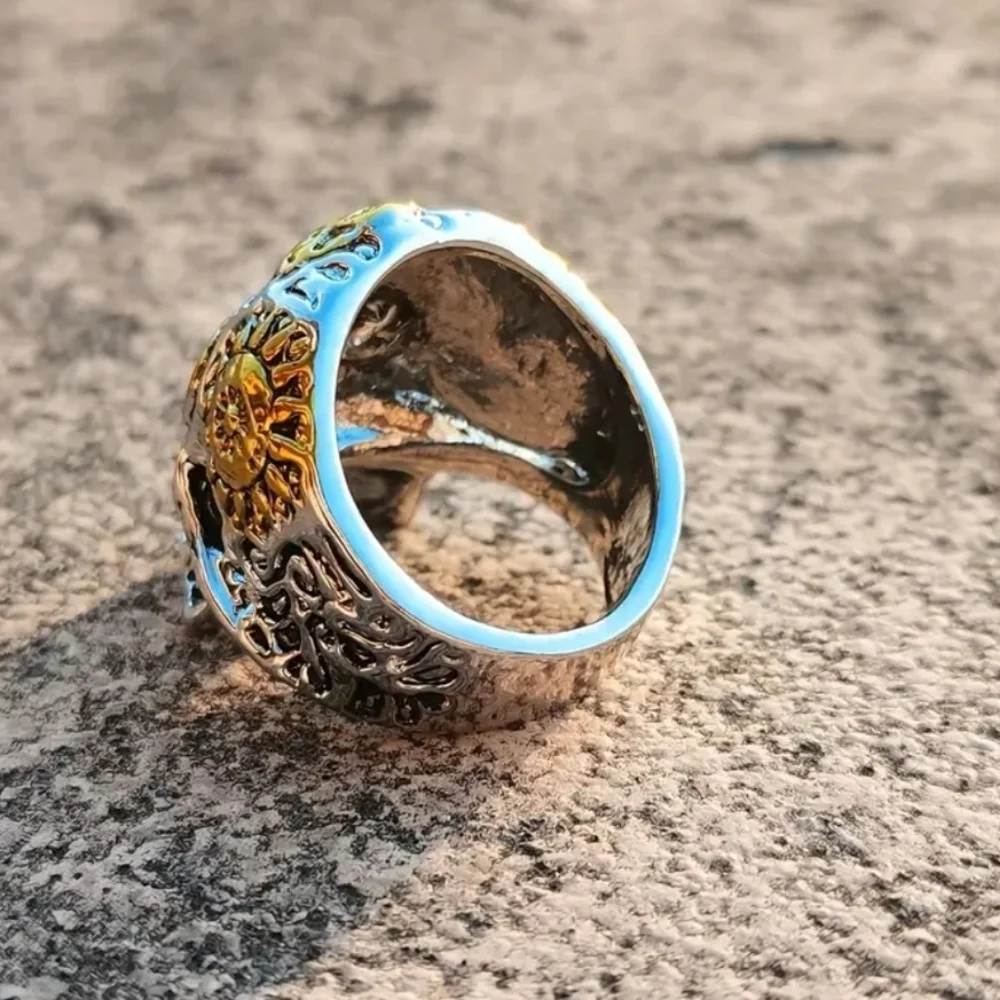 Retro Skull Head Ring